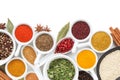 Various spices selection