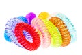 Various spiral hair ties Royalty Free Stock Photo