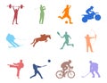 Various Sports Activity silhouette Icon Set