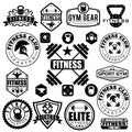 various sports and fitness icons and design elements