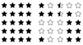 Various Star Rating Icons for Review Systems Interface Royalty Free Stock Photo