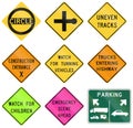 Various state law road signs used in the US Royalty Free Stock Photo