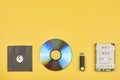Various storage media, floppy disk, disk, flash drive and hard disk