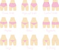 Various styles of panties Royalty Free Stock Photo