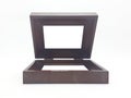 Various Stylish Beautiful Elegant Angle of Empty Clean Dark Brown Wooden Table Top Photo Frame in White Isolated Background 02