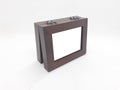 Various Stylish Beautiful Elegant Angle of Empty Clean Dark Brown Wooden Table Top Photo Frame in White Isolated Background 10