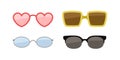 Various sunglasses vector set Royalty Free Stock Photo
