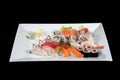 Various sushi and sashimi Royalty Free Stock Photo