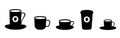 Various tea or coffee mugs. Vector illustration Royalty Free Stock Photo