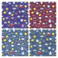 Various teas, cups and teapots. Seamless pattern for wrapping paper or menu Royalty Free Stock Photo