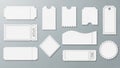 Various ticket shapes isolated on white background Royalty Free Stock Photo