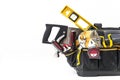 Various tools in bag Royalty Free Stock Photo