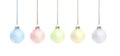 Various transparent christmas balls isolated