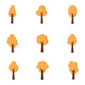 Various tree set of vector flat