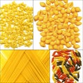 Various type of Italian pasta collage Royalty Free Stock Photo