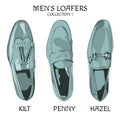 Men`s loafers kilt penny and hazel model