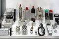 Various type pneumatic equipment e.g. pin swing clamp cylinder joint limit switch rotary table solenoid grip etc. for machine