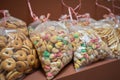 Various types of biscuits selling at the stall Royalty Free Stock Photo