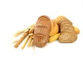 Various types of bread and other wheat products