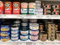 Various Types of Canned Seafood for Sale at a Local Publix Grocery Store