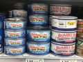 Various Types of Canned Tuna for Sale at a Local Publix Grocery Store