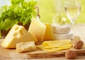 Various types of cheese