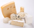 Various types of cheeses.