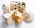 Various types of cheeses.