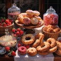 Various types of confectionery, bakery products 1