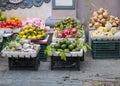 Various types of fruits selling in the morning Vietnam market Royalty Free Stock Photo