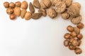 Various types of healthy nuts Royalty Free Stock Photo