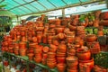 Various types of pottery which are used in nursery or garden making. It is ready in Bangladesh Royalty Free Stock Photo