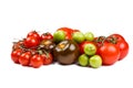 Various types of tomatoes on the table Royalty Free Stock Photo