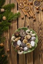 Various types of typical Czech christmas cookies