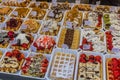 Various types of waffles for sale in Brussels, Belgi