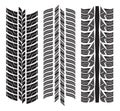 Various tyre treads