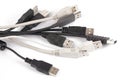 Various usb connectors Royalty Free Stock Photo