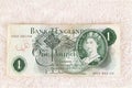 Old BOE one pound note Royalty Free Stock Photo