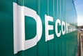 Abstract view of a decontamination unit sign