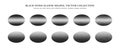 Various Vector Hand Drawn Dot Work Stippled Oval Shapes With Linear Gradient Set Royalty Free Stock Photo