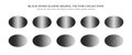 Various Vector Handdrawn Dotwork Stipple Oval Shapes With Linear Gradient Set Royalty Free Stock Photo