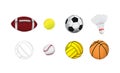 Vector sport balls Royalty Free Stock Photo