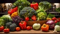 Various vegetables kitchen ingredient frame health harvest organic diet natural assortment