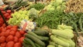 Various vegetables on the market in Croatia.