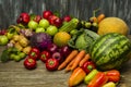 Various vegetables from the vegetable garden Royalty Free Stock Photo