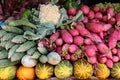 Various vegetables at vegetable market. India Royalty Free Stock Photo