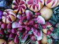 Various ,versatile fruits and vegetables, fresh and ready to serve, vibrant colors,shot taken from above