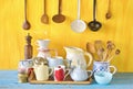 Various vintage kitchen utensils Royalty Free Stock Photo