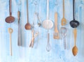 Various vintage kitchen utensils