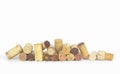Various wine corks in a row, Royalty Free Stock Photo